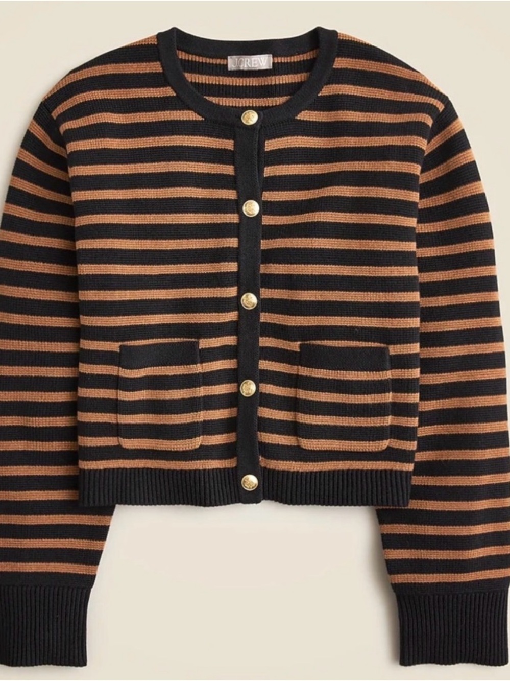J. Crew Striped Emilie Sweater Lady Jacket